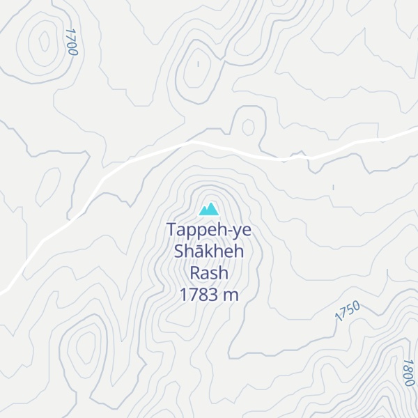 Map of Tappeh-ye Shākheh Rash