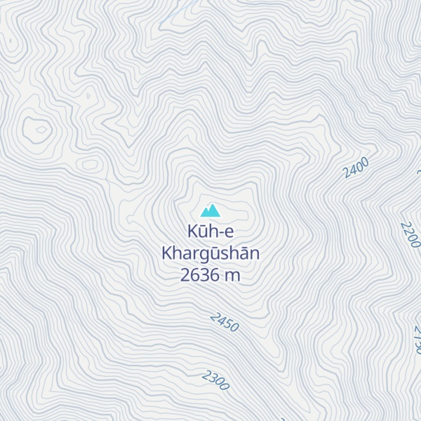 Map of Kūh-e Khargūshān