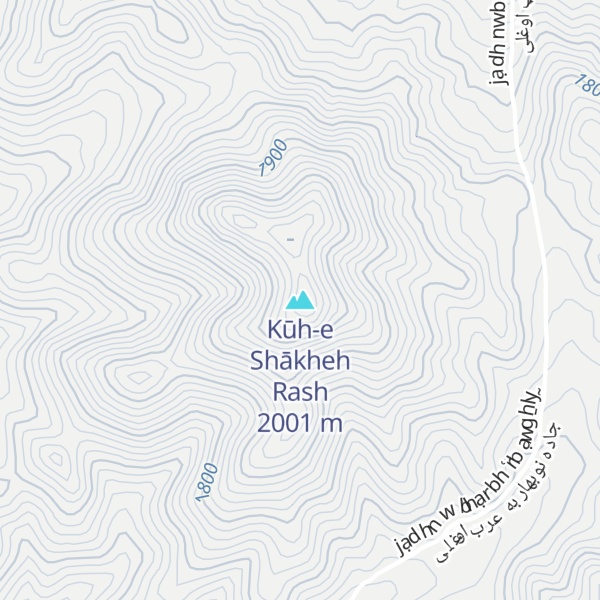 Map of Kūh-e Shākheh Rash
