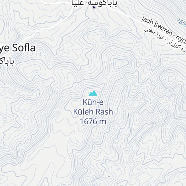 Map of Kūh-e Kūleh Rash