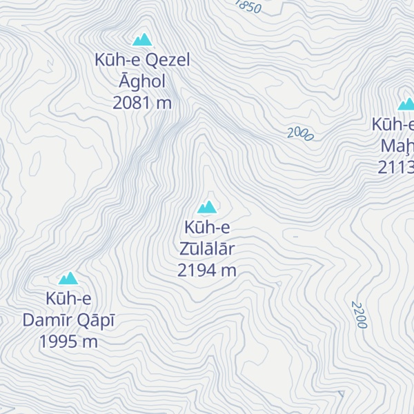 Map of Kūh-e Z̄ūlālār