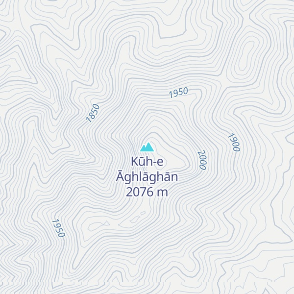 Map of Kūh-e Āghlāghān
