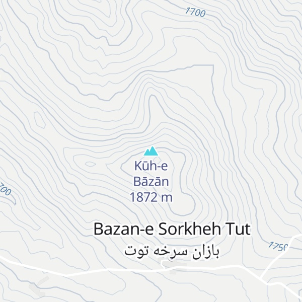 Map of Kūh-e Bāzān