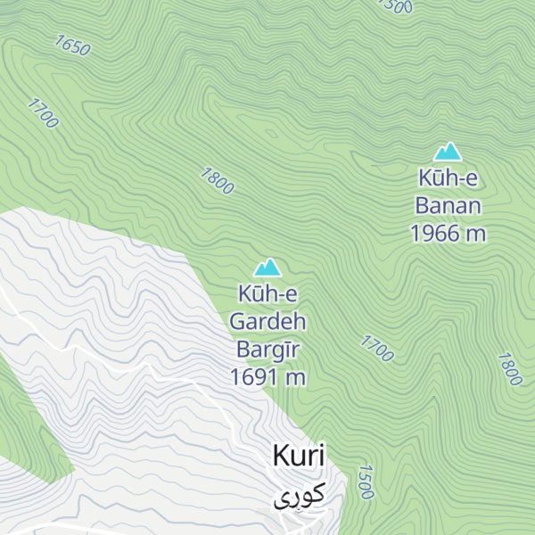 Map of Kūh-e Gardeh Bargīr