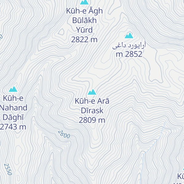 Map of Kūh-e Arā Dīrask