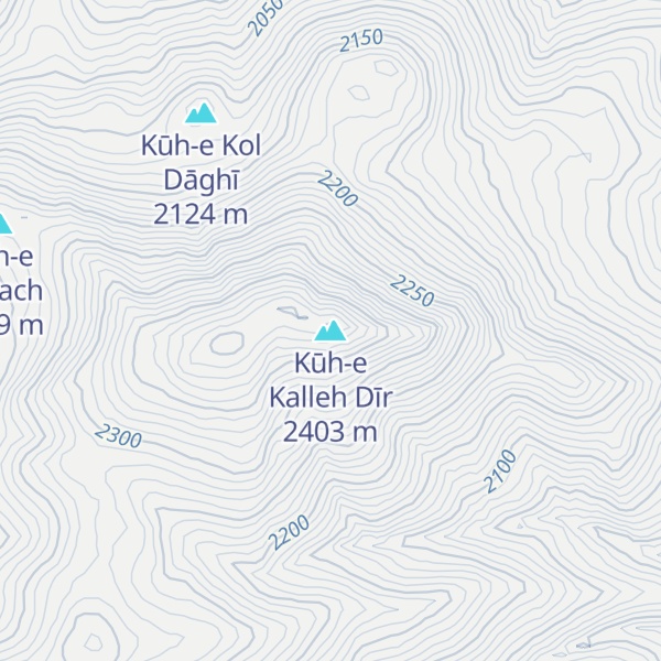 Map of Kūh-e Kalleh Dīr