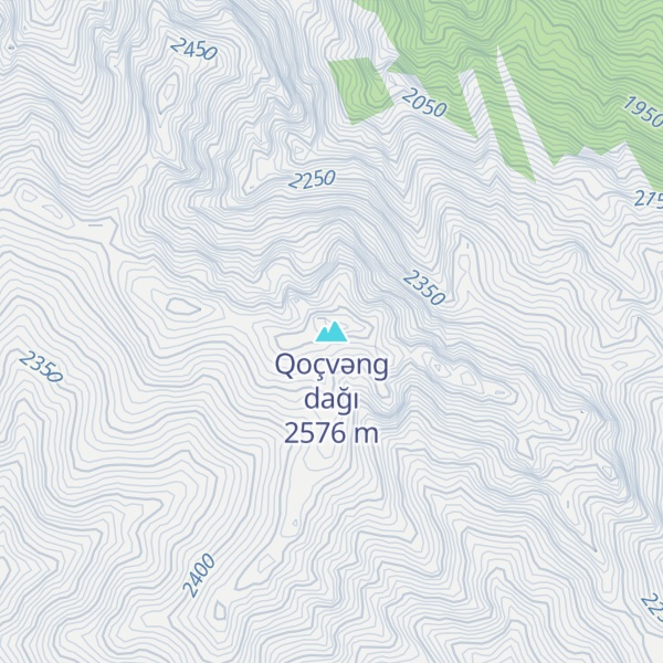 Map of Qoçvəng dağı