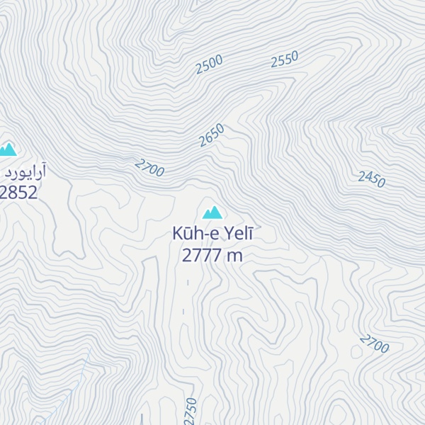 Map of Kūh-e Yelī