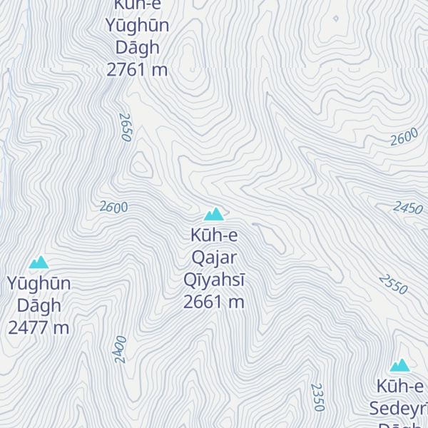 Map of Kūh-e Qajar Qīyahsī
