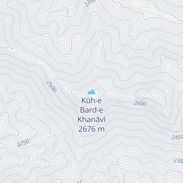 Map of Kūh-e Bard-e Khanāvī