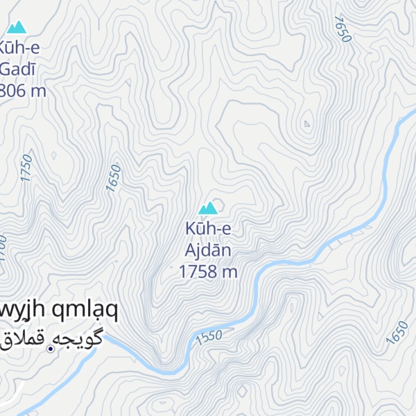 Map of Kūh-e Ajdān