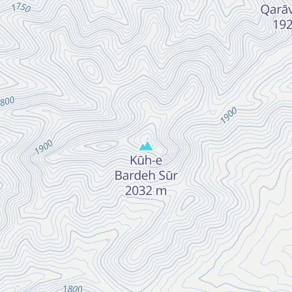 Map of Kūh-e Bardeh Sūr