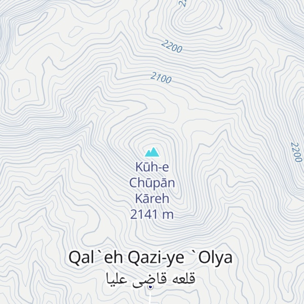 Map of Kūh-e Chūpān Kāreh
