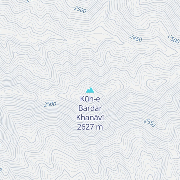 Map of Kūh-e Bardar Khanāvī