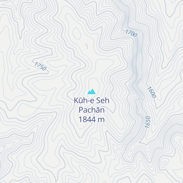Map of Kūh-e Seh Pachān