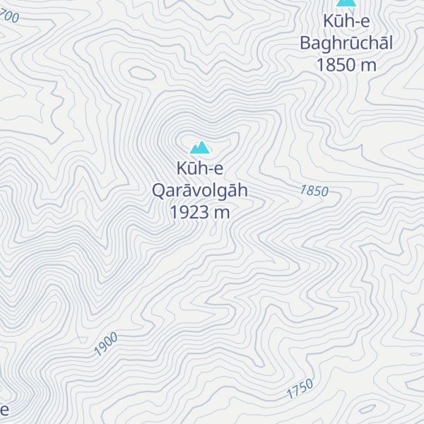 Map of Kūh-e Bard Sūr