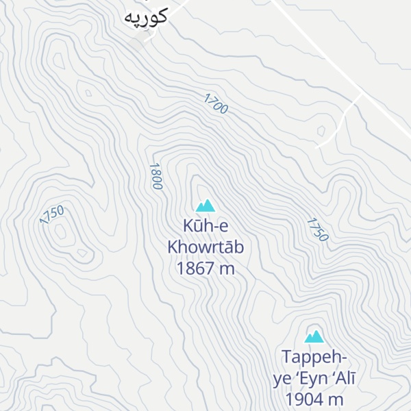 Map of Kūh-e Khowrtāb