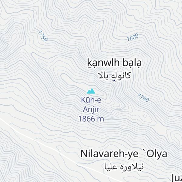 Map of Kūh-e Anjīr