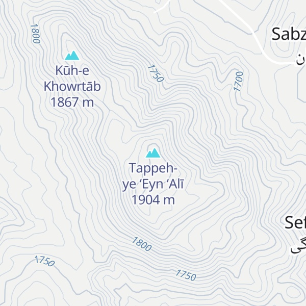Map of Tappeh-ye ‘Eyn ‘Alī