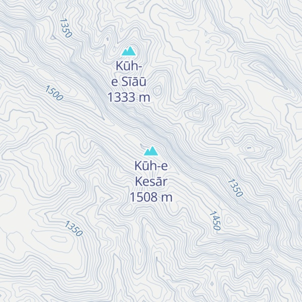 Map of Kūh-e Kesār