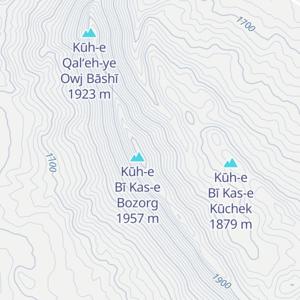 Map of Kūh-e Nes̄ār