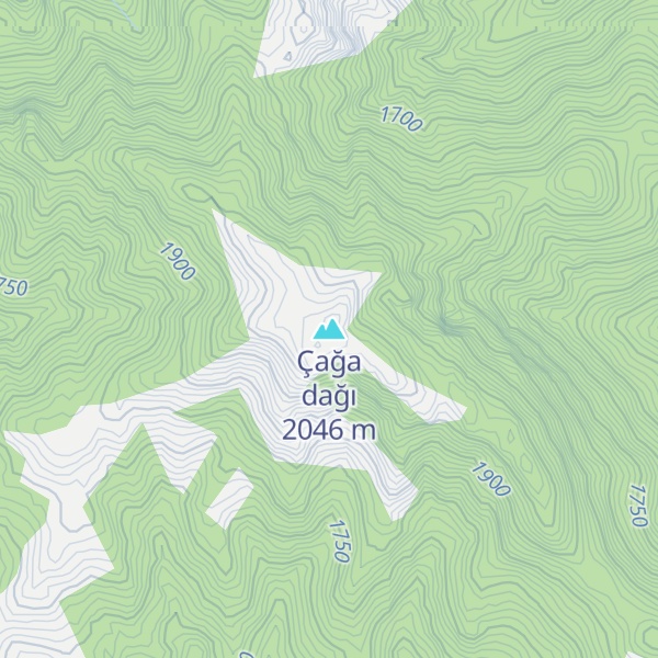 Map of Çağa dağı