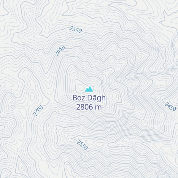 Map of Boz Dāgh