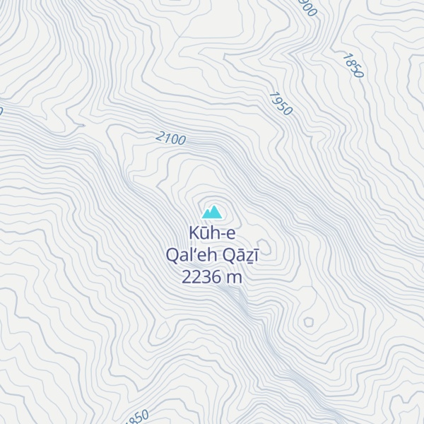 Map of Kūh-e Qal‘eh Qāẕī