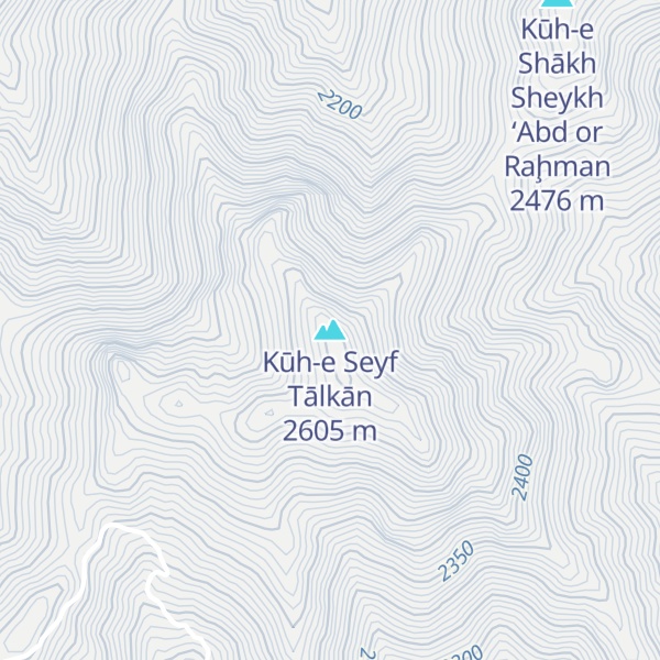 Map of Kūh-e Seyf Tālkān