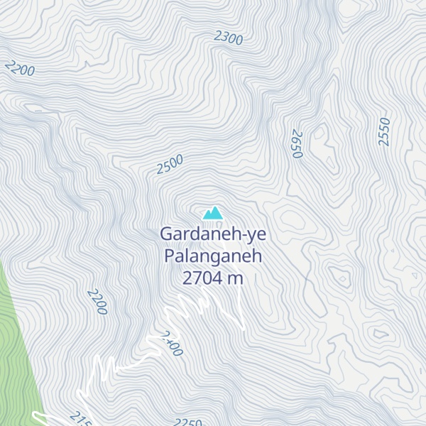 Map of Gardaneh-ye Palanganeh