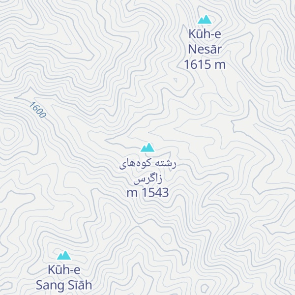 Map of رشته کوه‌های زاگرس