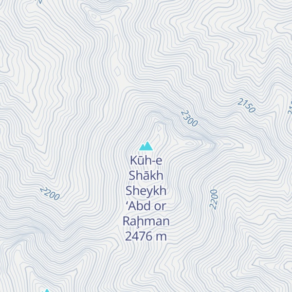 Map of Kūh-e Shākh Sheykh ‘Abd or Raḩman