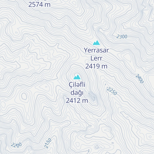 Map of Çiləfli dağı