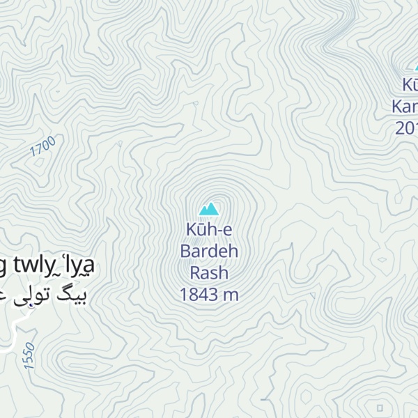 Map of Kūh-e Bardeh Rash