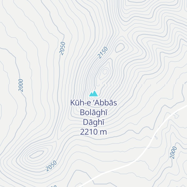 Map of Kūh-e ‘Abbās Bolāghī Dāghī