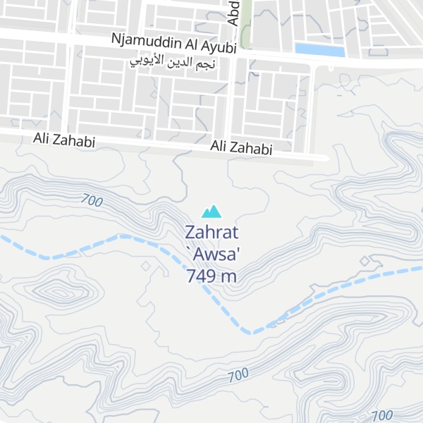 Map of Zahrat `Awsa'