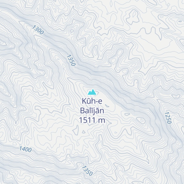 Map of Kūh-e Balījān