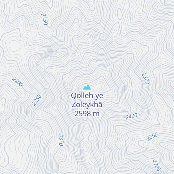 Map of Qolleh-ye Zoleykhā