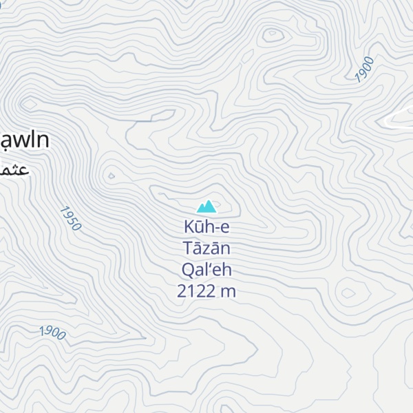 Map of Kūh-e Tāzān Qal‘eh