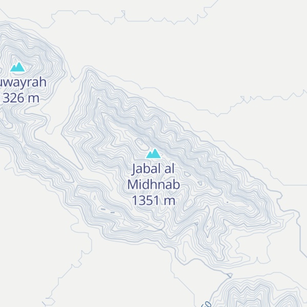 Map of Jabal al Midhnab