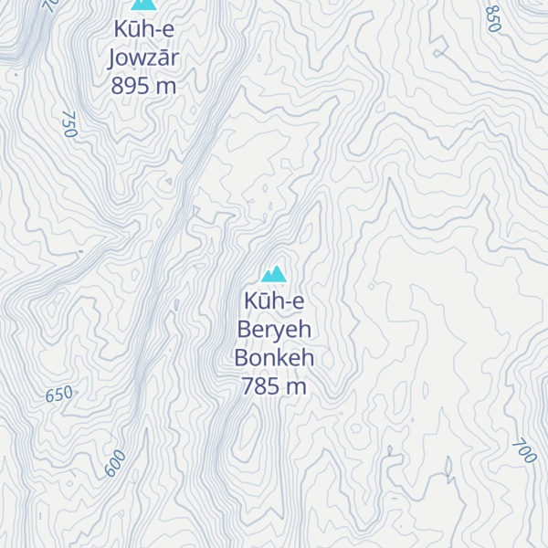 Map of Kūh-e Beryeh Bonkeh