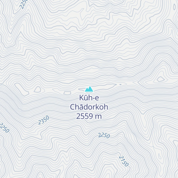 Map of Kūh-e Chādorkoh
