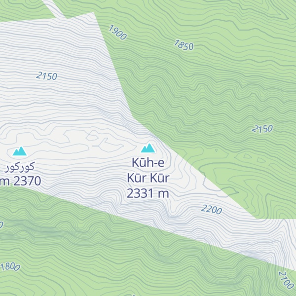 Map of Kūh-e Kūr Kūr