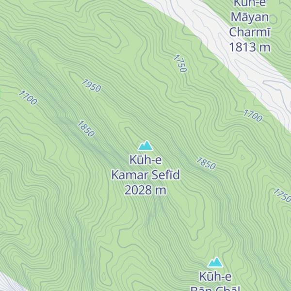 Map of Kūh-e Kamar Sefīd