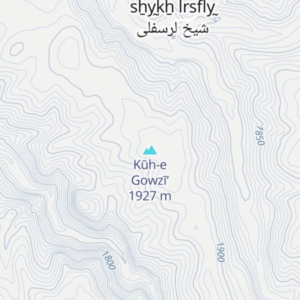 Map of Kūh-e Gowzī‘