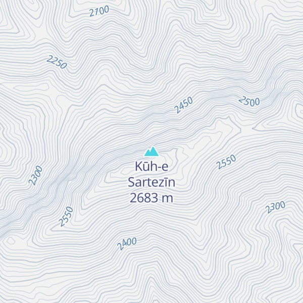 Map of Kūh-e Sartezīn