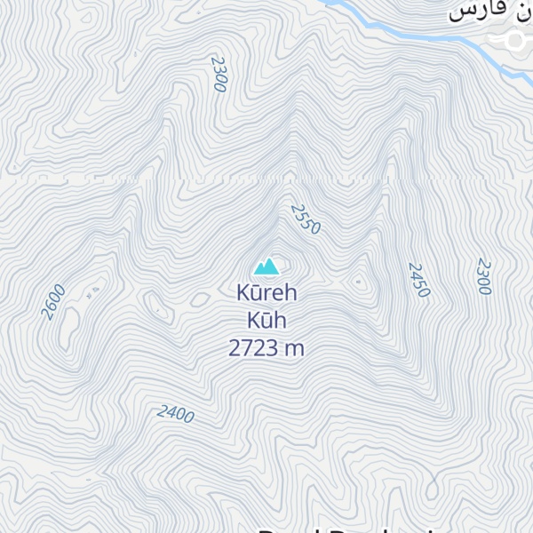 Map of Kūreh Kūh