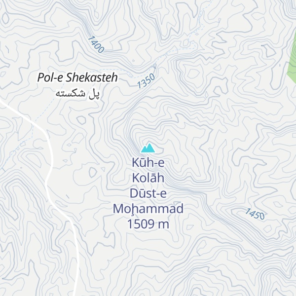 Map of Kūh-e Kolāh Dūst-e Moḩammad