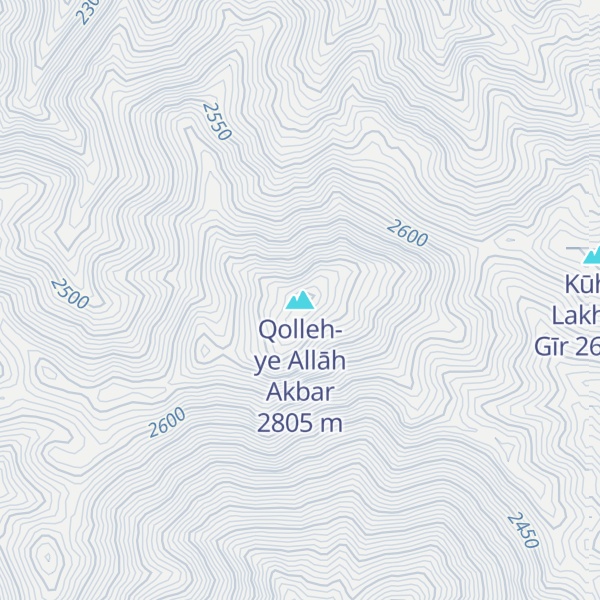 Map of Qolleh-ye Allāh Akbar