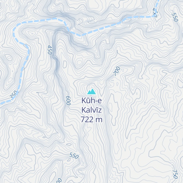 Map of Kūh-e Kalvīz